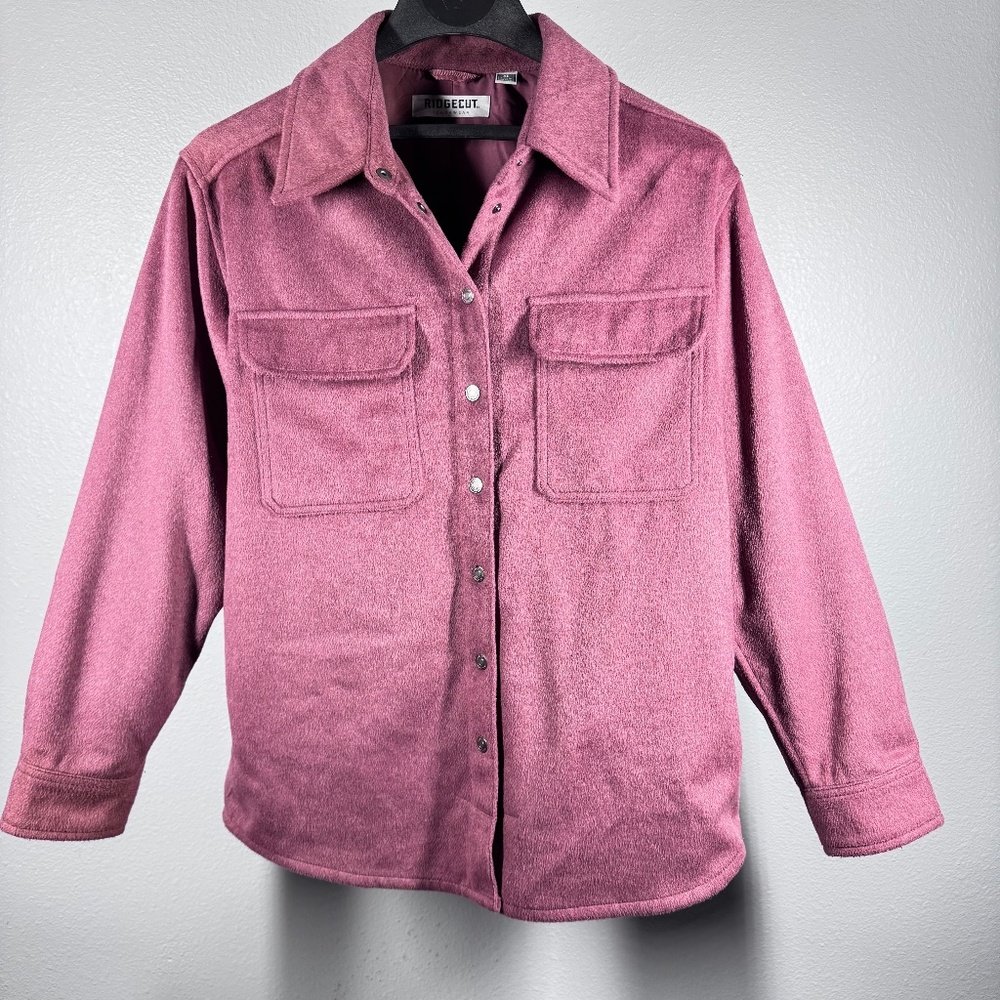 XL Heavyweight Ridgecut Shirt Jacket w/Button Front and Chest Pockets Women's